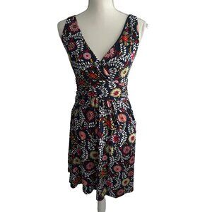 BODEN Multicolor Floral V Neck Dress Size US 4P